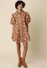 Lara Floral Puff Sleeve Mini Dress