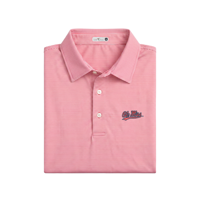 Ole Miss Underline Pinstripe Performance Polo