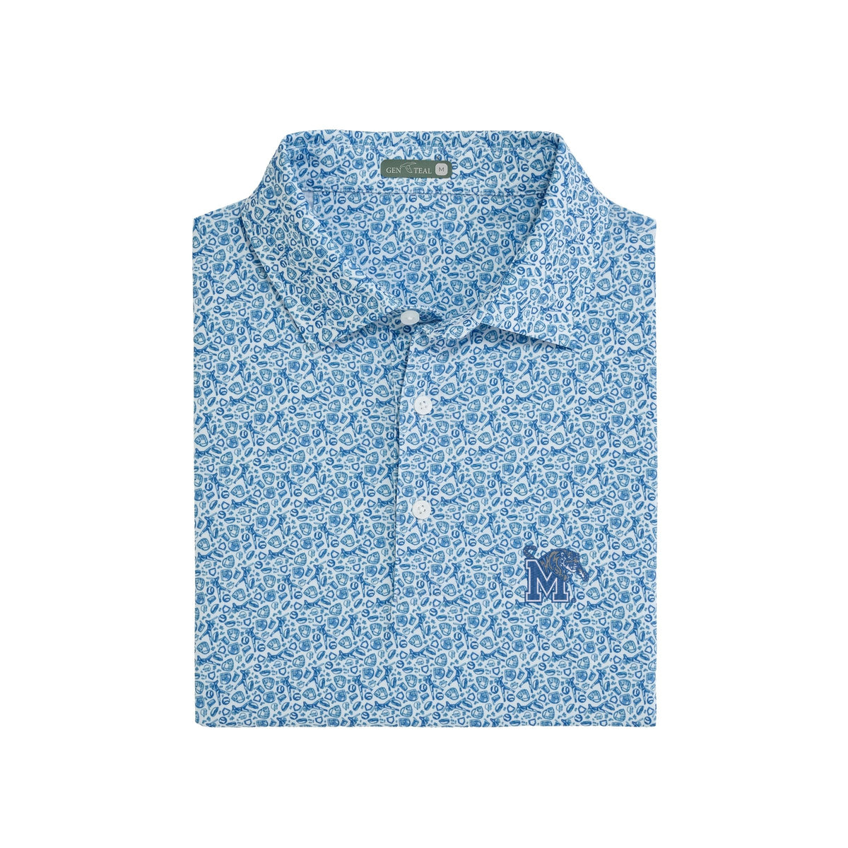 Memphis Tigers Fastball Print Polo