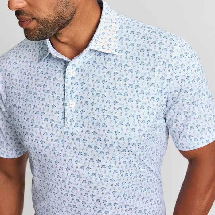 Stream to Green Printed Printed Polo