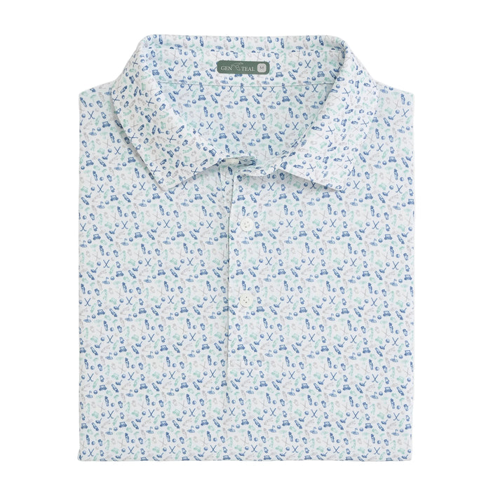 Caddie's Choice Printed Performance Polo