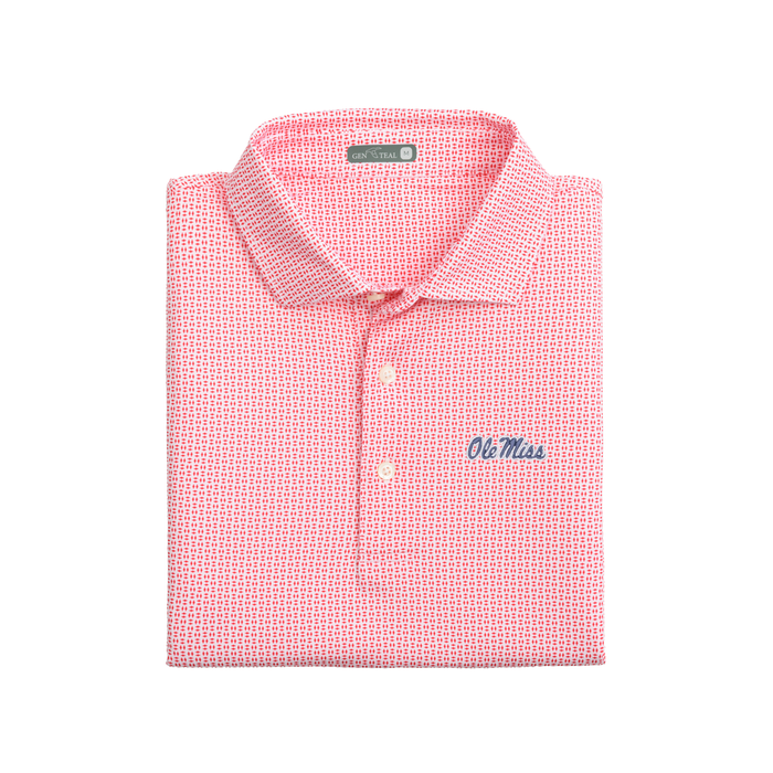 Ole Miss Trellis Print Polo