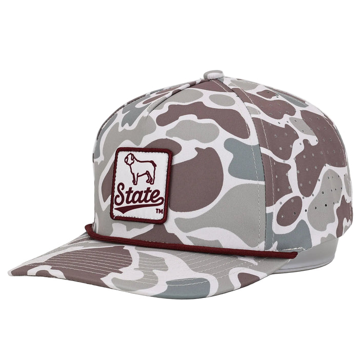 Mississippi State Bulldog Performance Rope Hat (Camo)