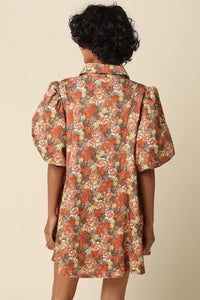 Lara Floral Puff Sleeve Mini Dress