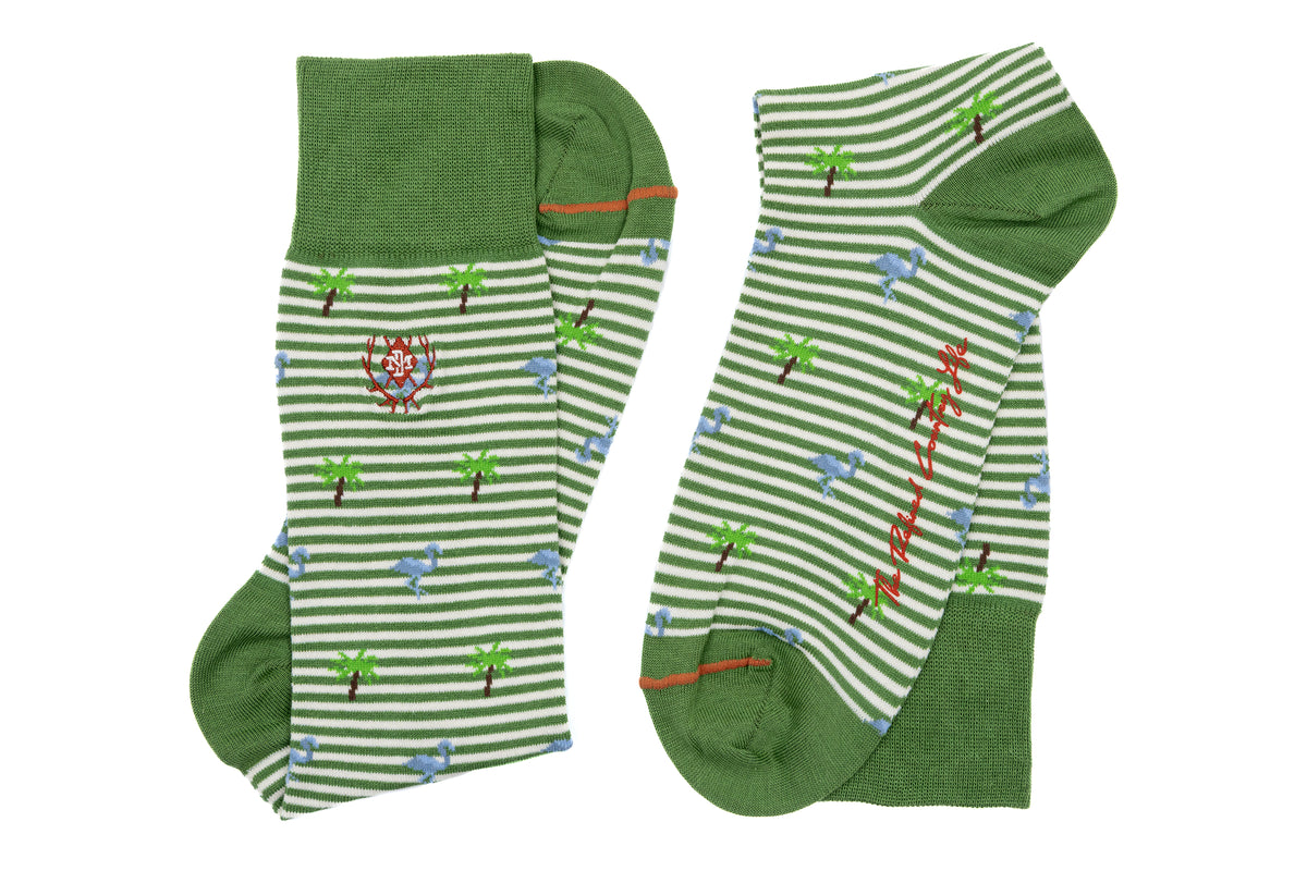 Tropical Stripe Peruvian Pima Sock
