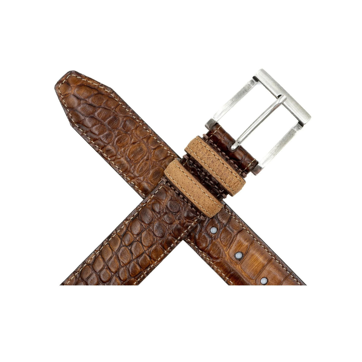 Bill Alligator-Grain Leather Belt