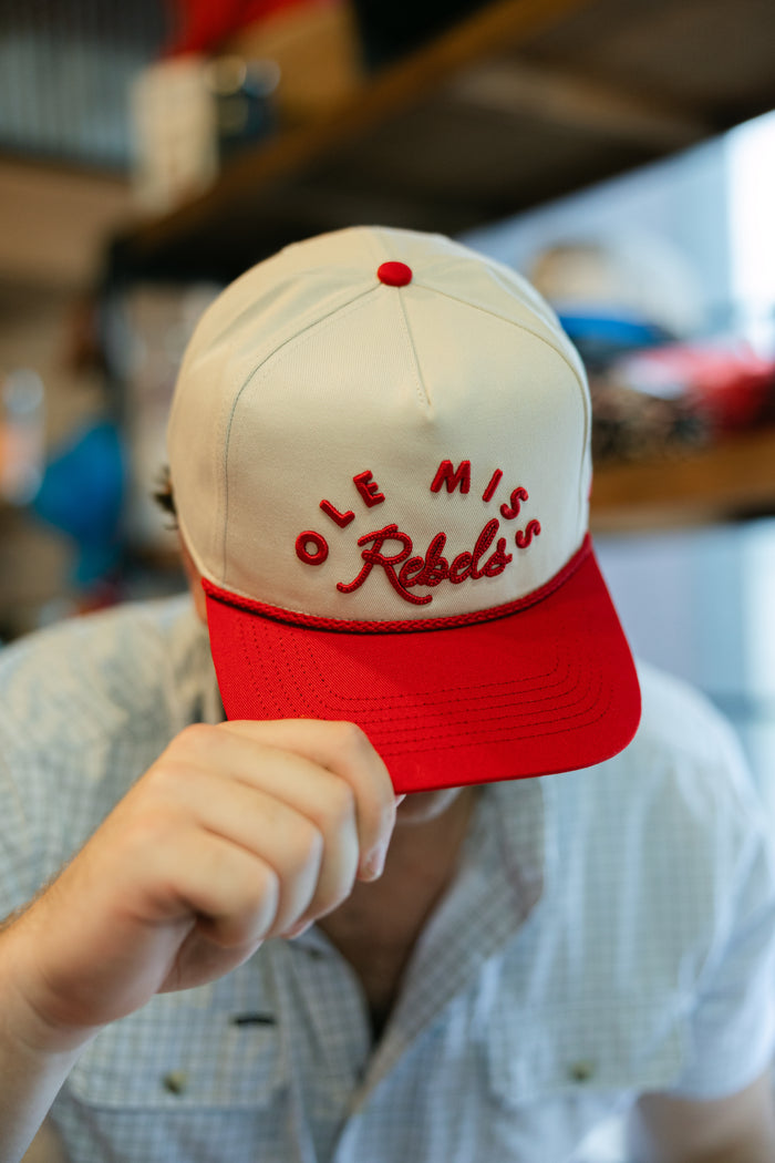 Ole Miss Rebels Natural Rope Script Hitch