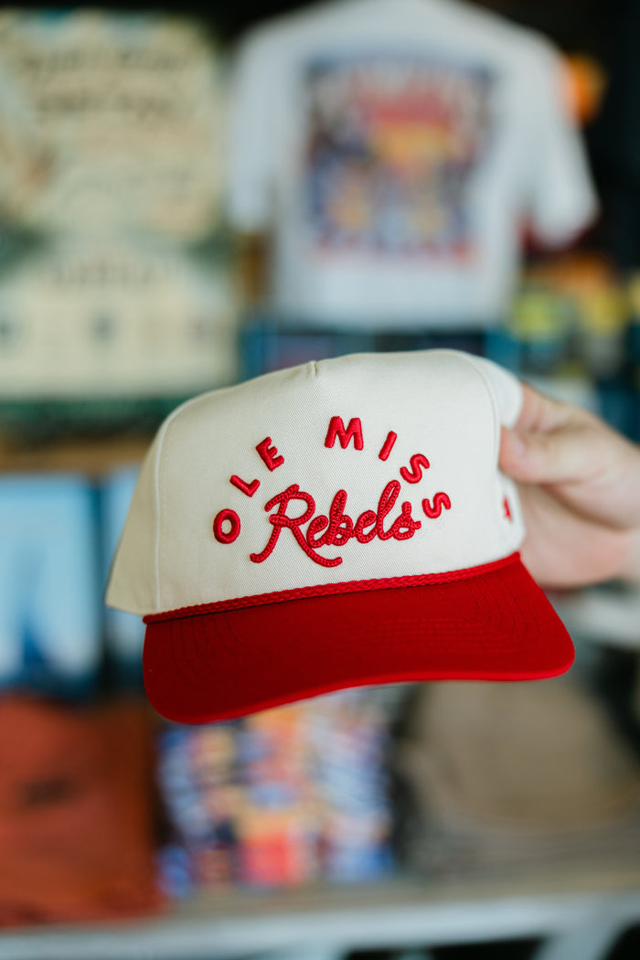 Ole Miss Rebels Natural Rope Script Hitch