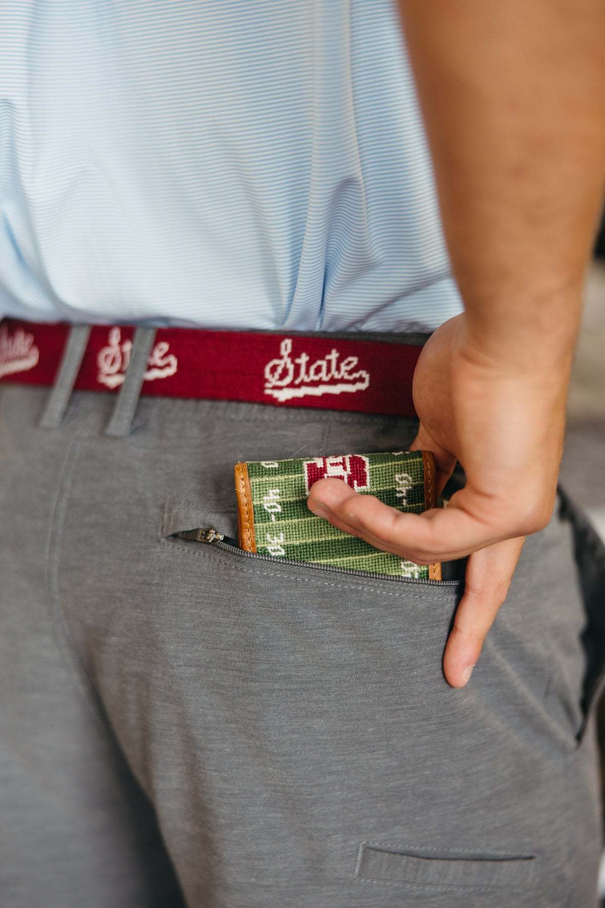 Mississippi State Script Belt (Maroon)