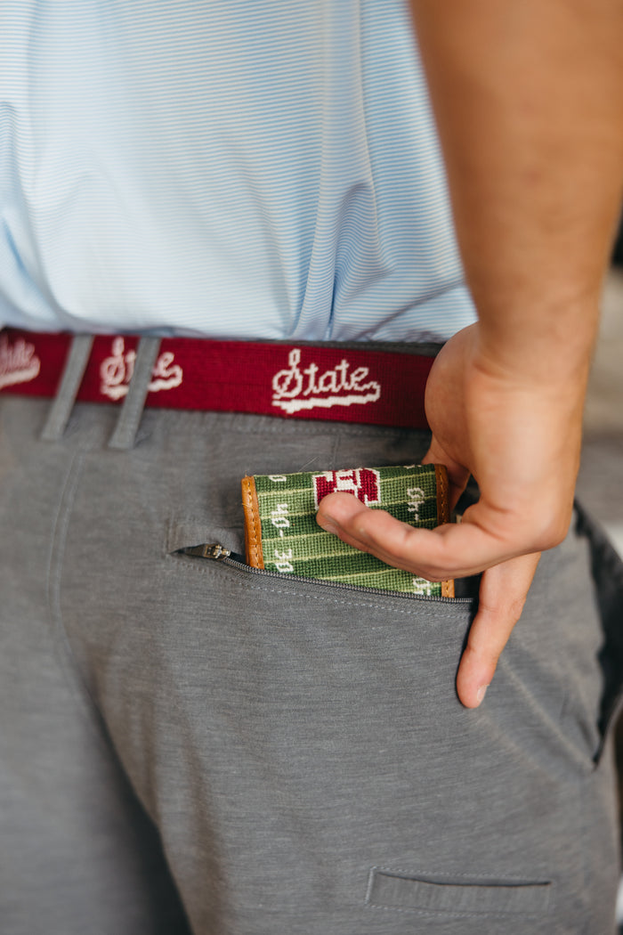 Mississippi State Script Belt (Maroon)