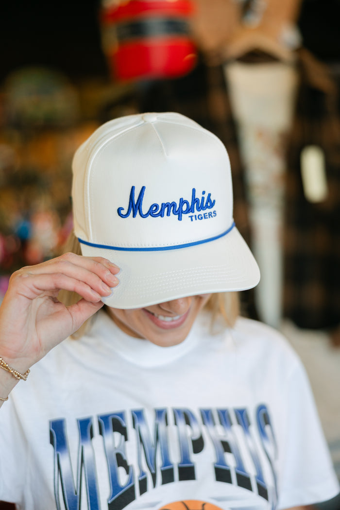 Memphis Tigers White Caddy Rope Hat