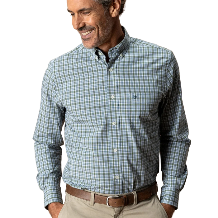 LS Performance Poplin Sport Shirt Denton Plaid