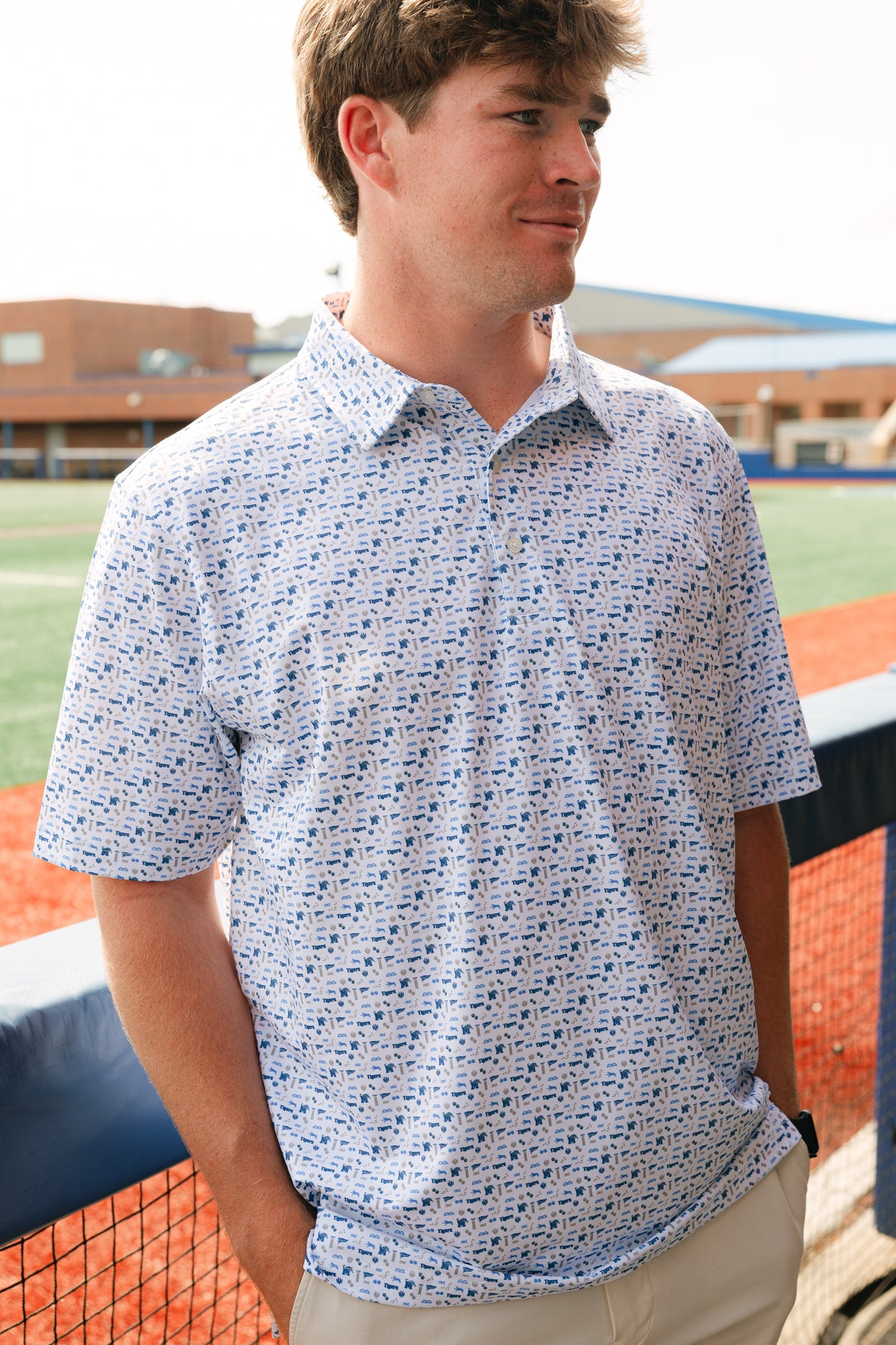 Go Tigers Go Print Polo