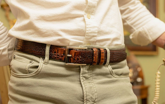 Hadley Baby Hornback Alligator Belt