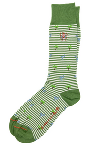 Tropical Stripe Peruvian Pima Sock