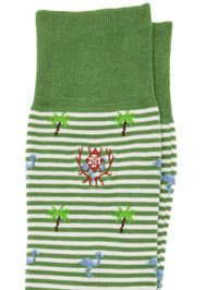 Tropical Stripe Peruvian Pima Sock