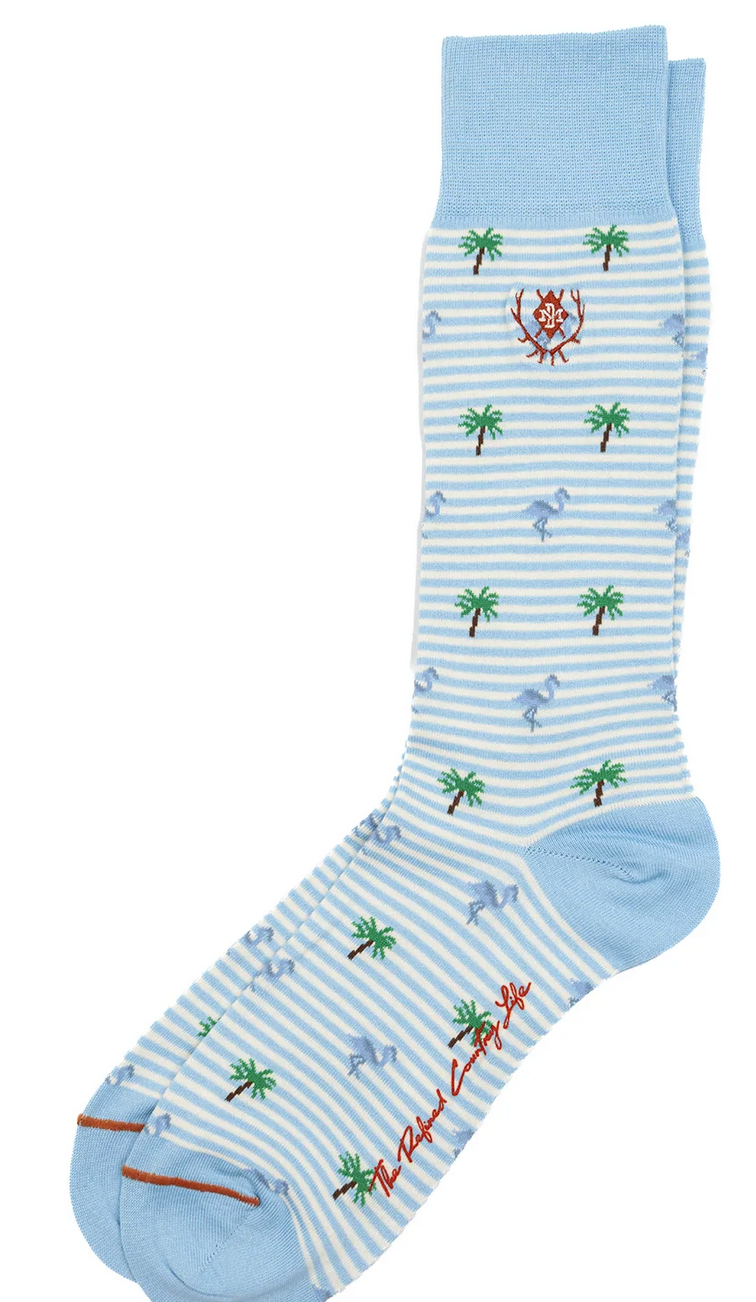 Tropical Stripe Peruvian Pima Sock
