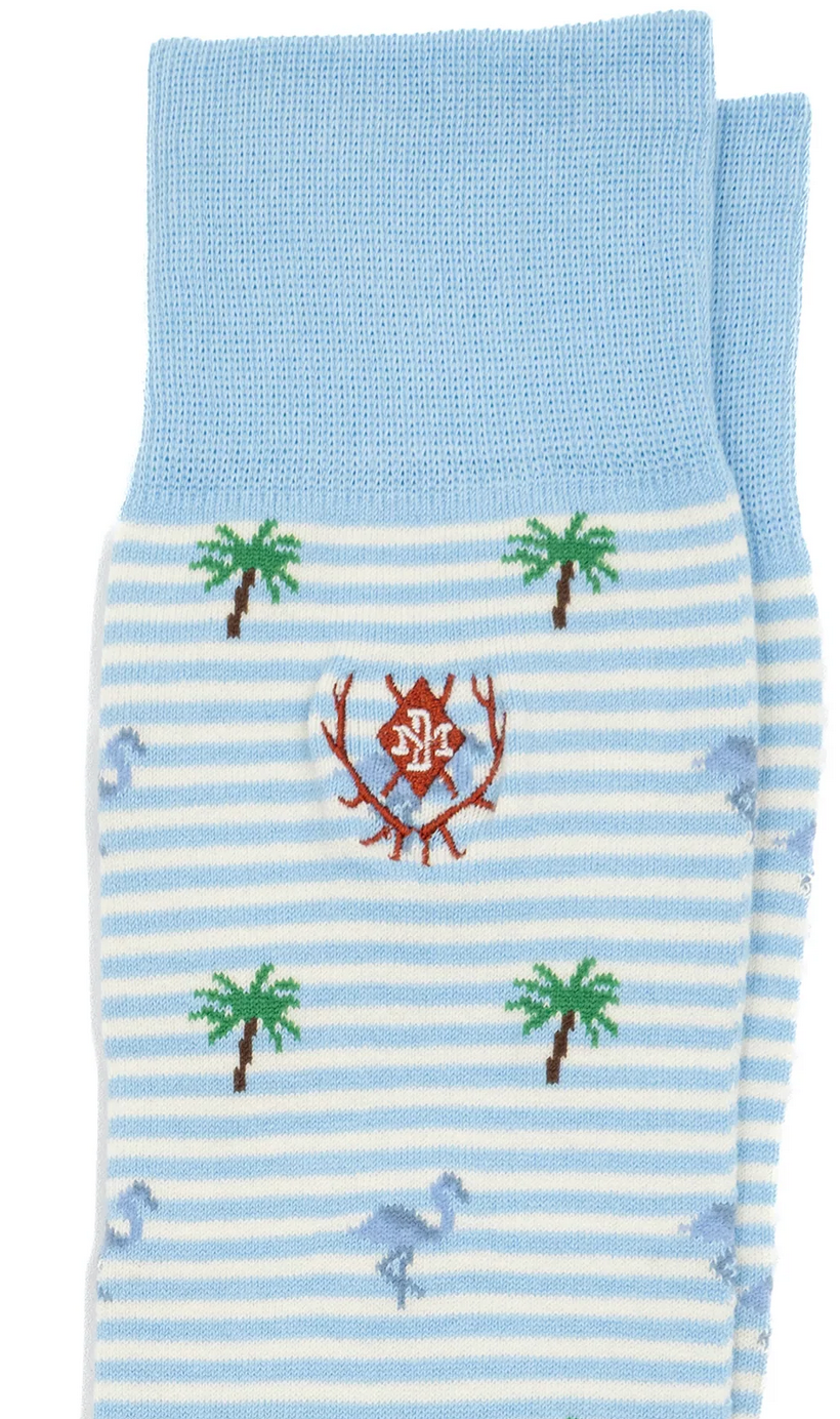 Tropical Stripe Peruvian Pima Sock