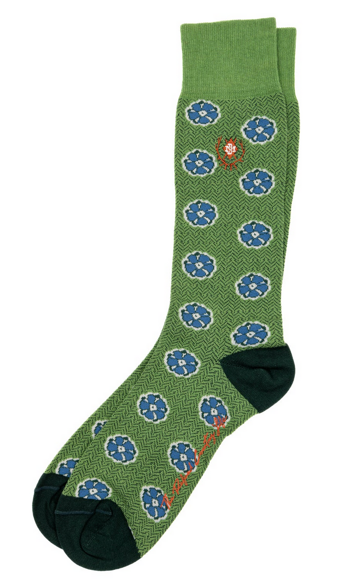 Floral Peruvian Pima Sock