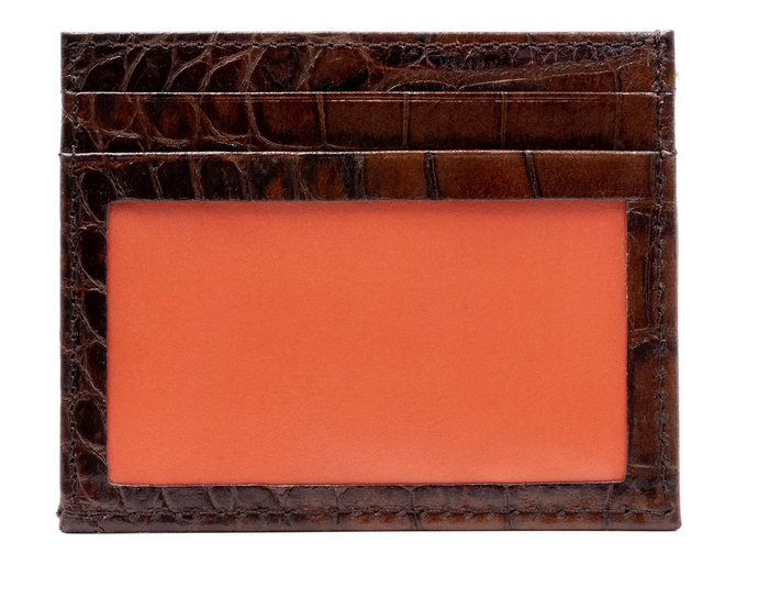 Anthony Alligator Executive ID Card Case Brown / 86226