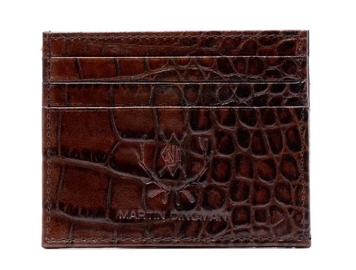 Anthony Alligator Executive ID Card Case Brown / 86226