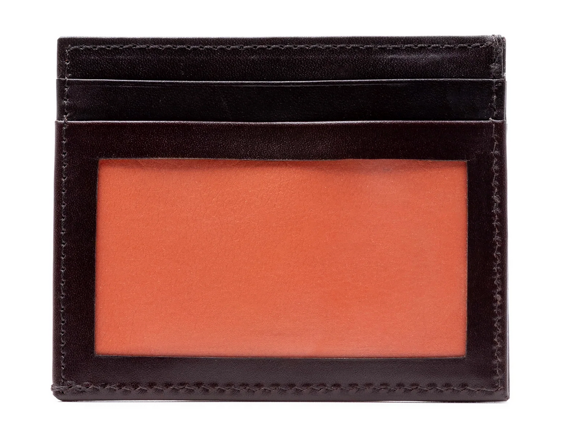 Edward Saddle Leather Executive ID Card Case Chocolate  86246