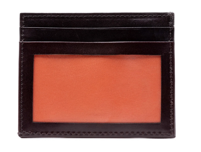 Edward Saddle Leather Executive ID Card Case Chocolate  86246