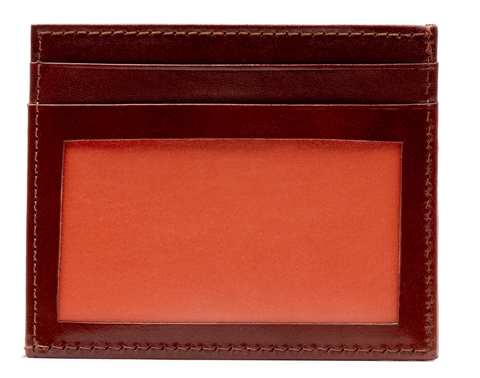 Edward Saddle Leather Executive ID Card Case Saddle Tan 86247