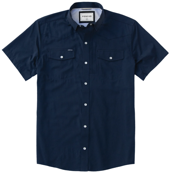 Poncho Western Pearl Snap Shirt