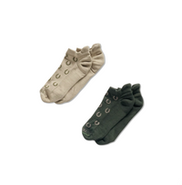 Horseshoe Ankle Sock Green/Sand (2-Pack)