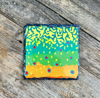 Trout Pattern Slate Coaster Singles