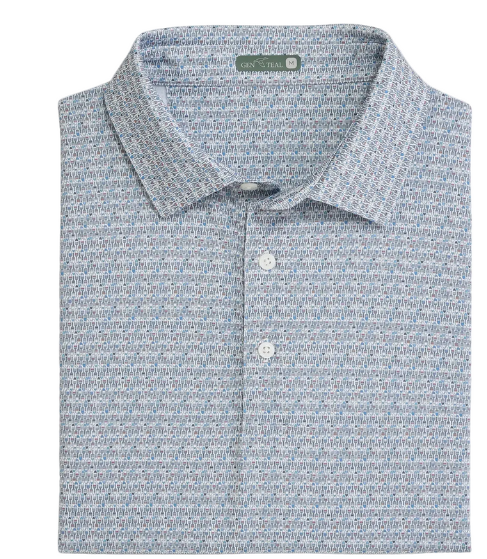 Harbor Buoy Printed Performance Polo