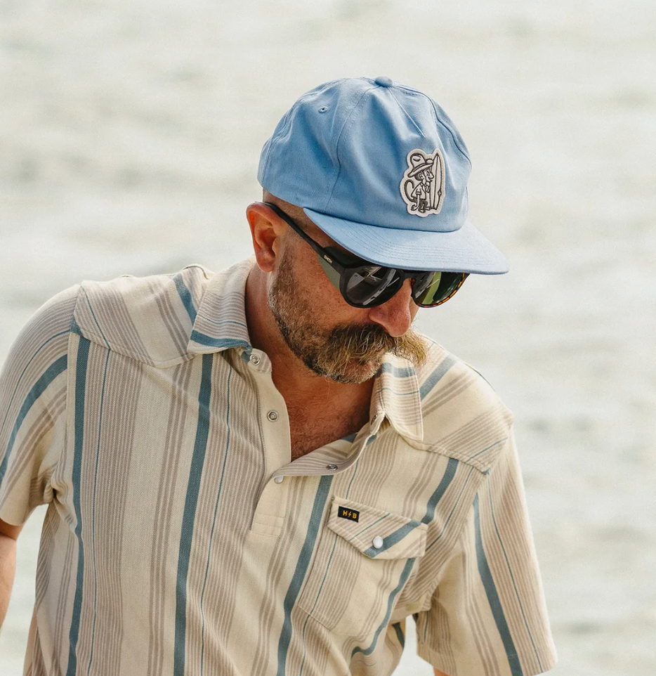 Unstructured Snapback Hats El Monito Surfs - Blue