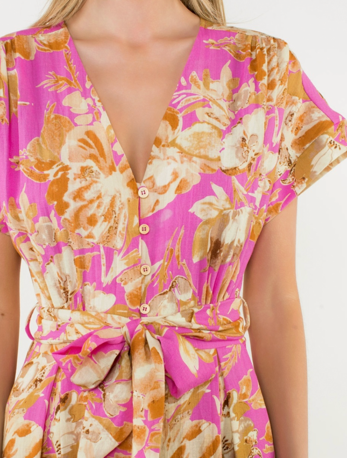 Floral Button Dress