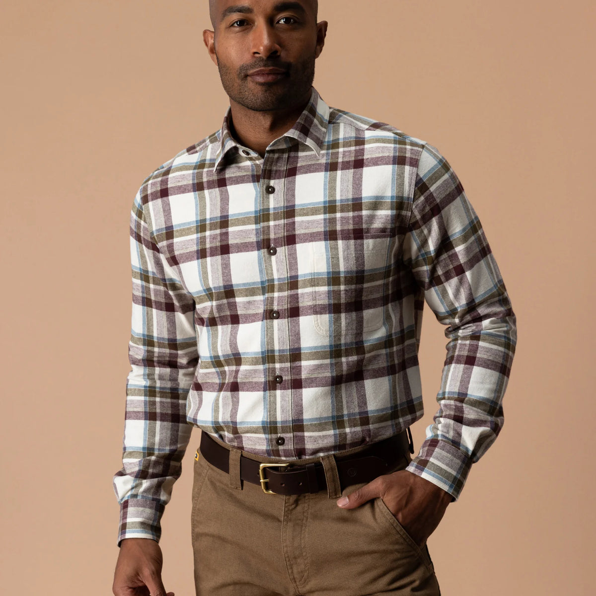 Roane Plaid Flannel Sport Shirt