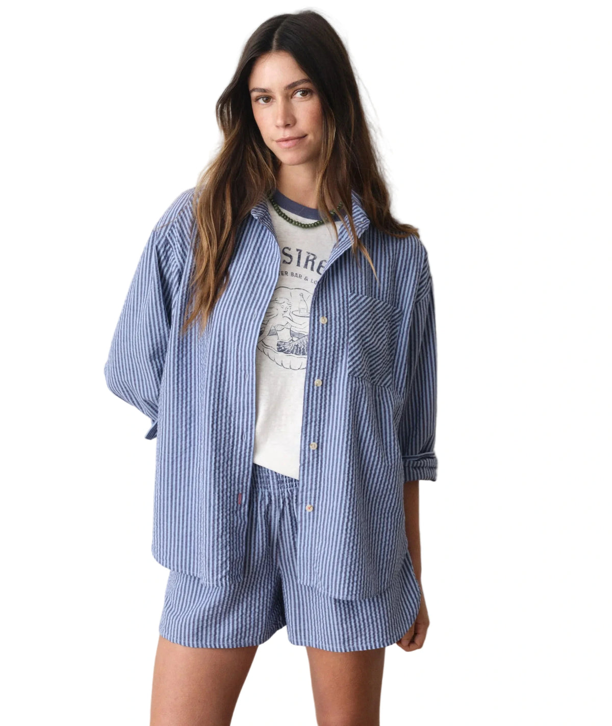 Gracey Overside Seersucker Short