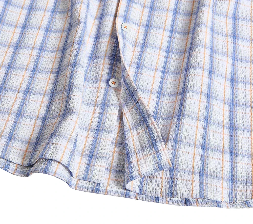 Plaid Seersucker Shirt