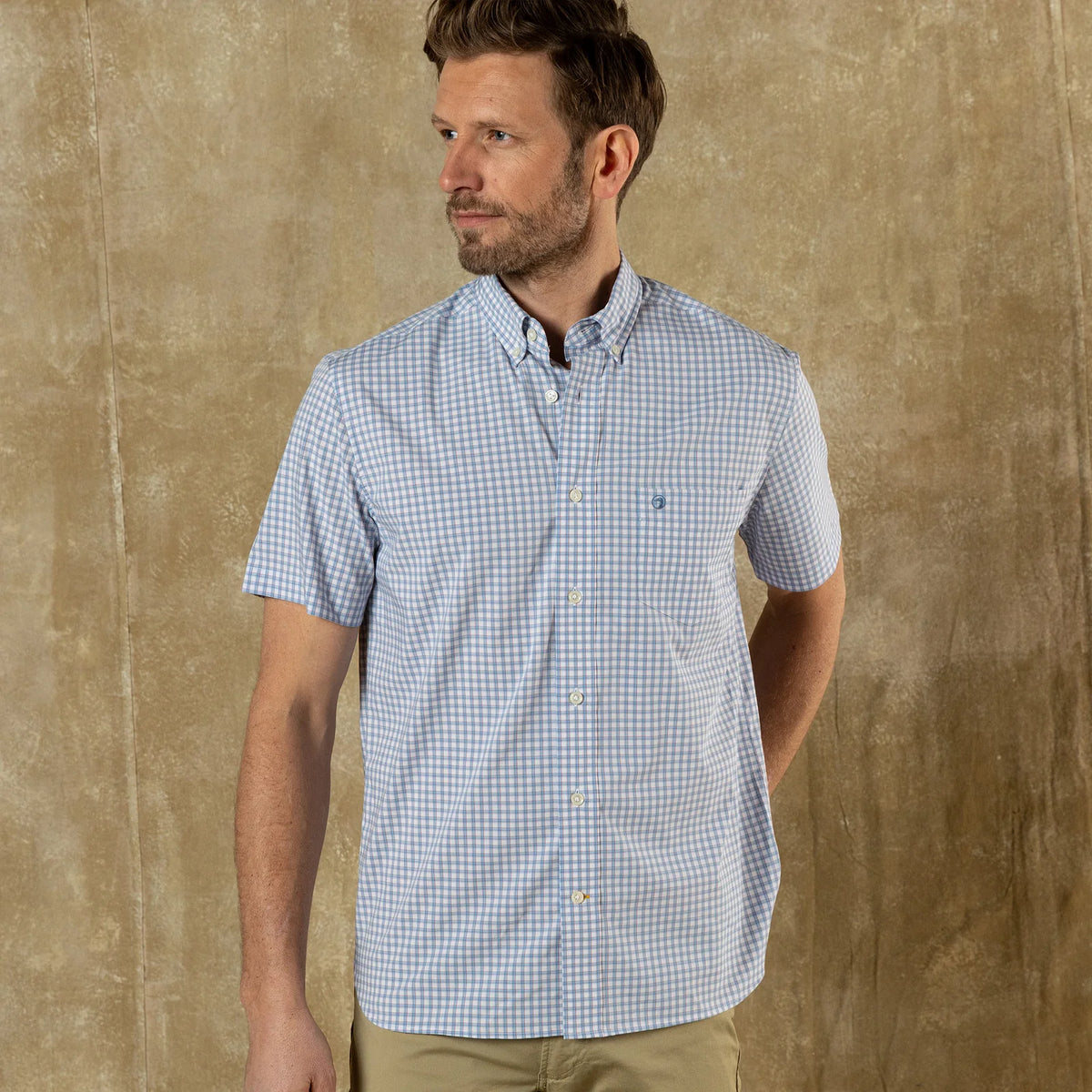 Quinn Plaid Poplin Performance Sport Shirt