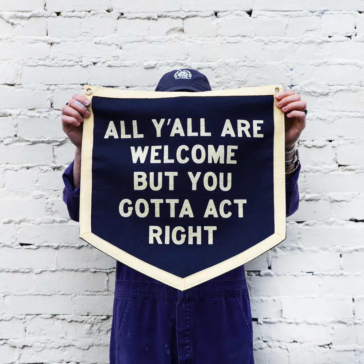 All Y'all Are Welcome Camp Flag