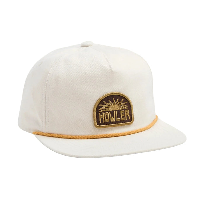 Unstructured Snapback Hats - El Sol : White