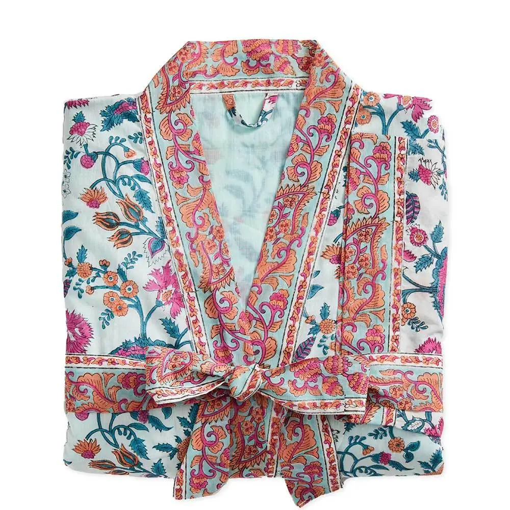 Block Print Robe Block Print Summer Robe – Oxbeau