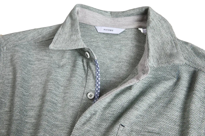 Honeycomb Knit Button Down Shirt