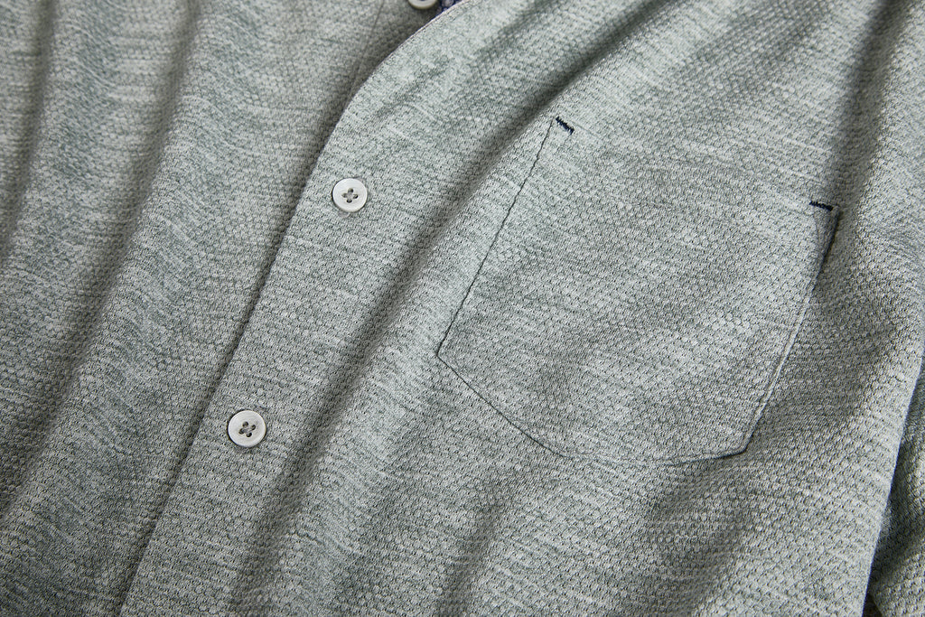 Honeycomb Knit Button Down Shirt
