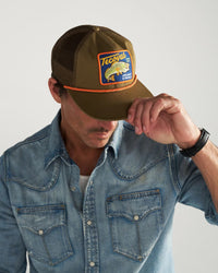 Live Bait & Tackle Flat Brim Trucker