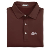 Mississippi State Script Solid Maroon Polo