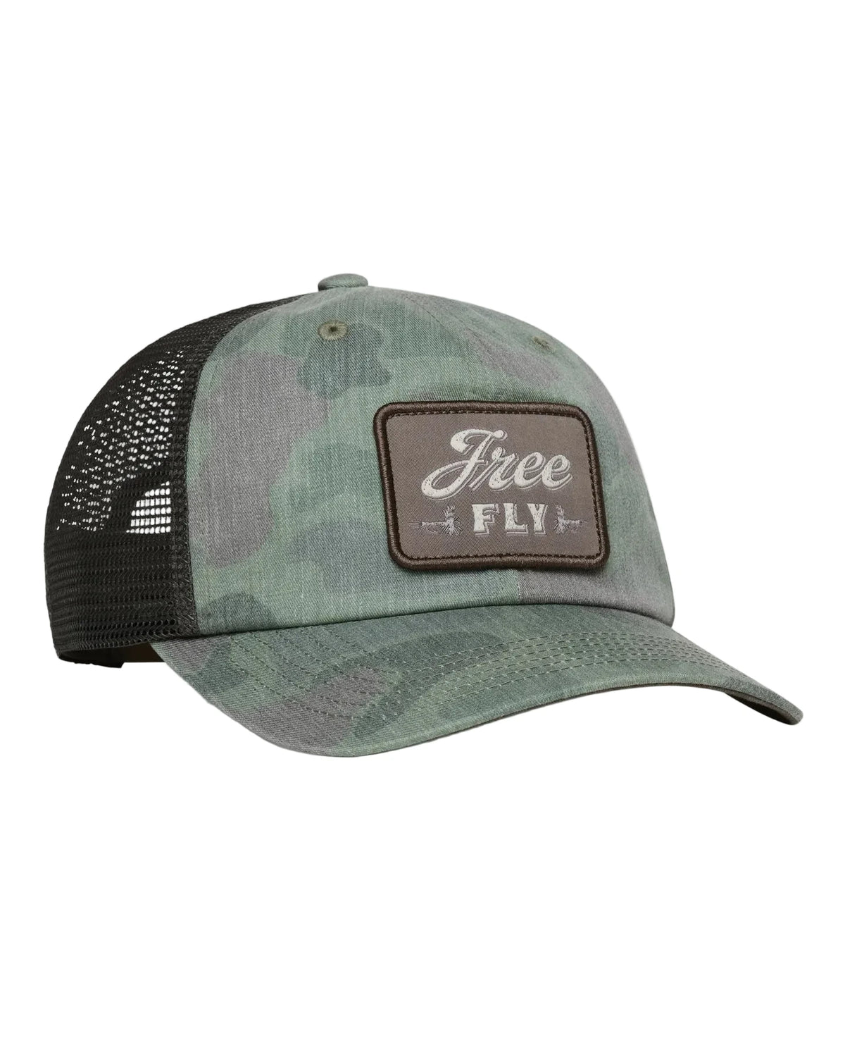 Outfitters Patch Trucker Hat Vintage Camo Oil Green