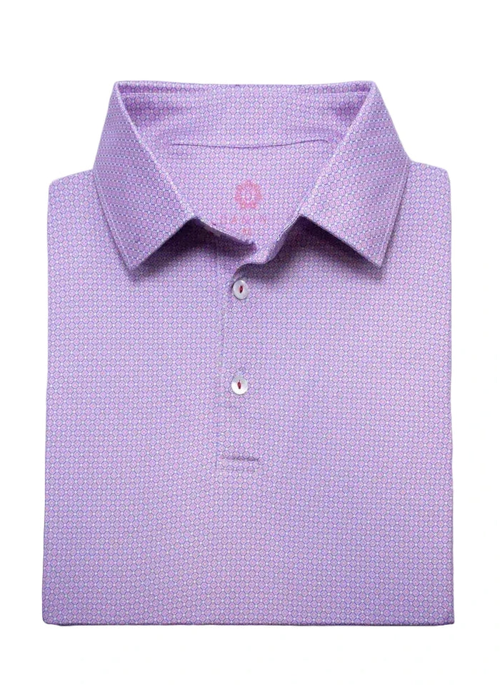 Magenta Mosaic Performance Polo