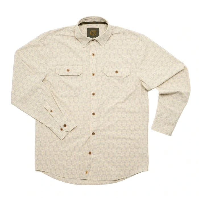 Feather Light Printed LS Button Up
