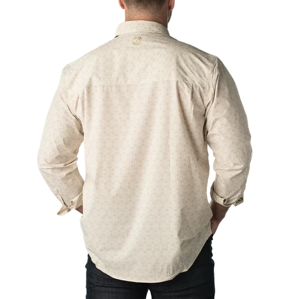 Feather Light Printed LS Button Up
