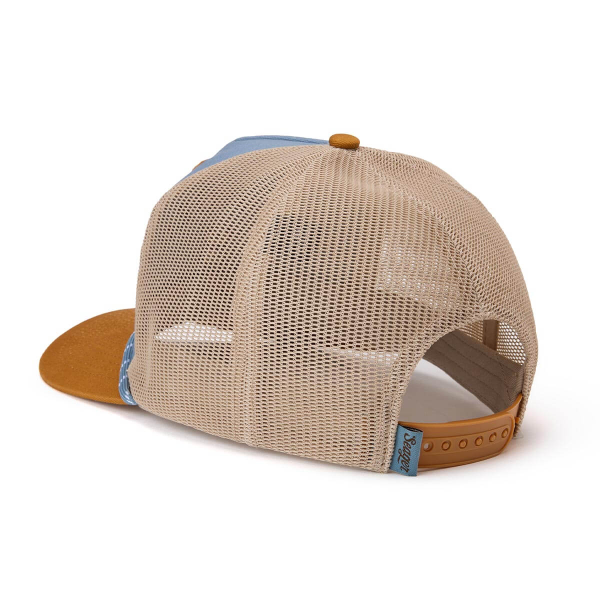 Branded Trucker Snapback  Blue/Tan